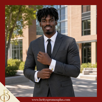 Kappa Alpha Psi KAΨ Shield Sandblasted Cuff Links-Kappa Alpha Psi Paraphernalia-Kappa Alpha Psi Cuff Links-Betty's Promos Plus