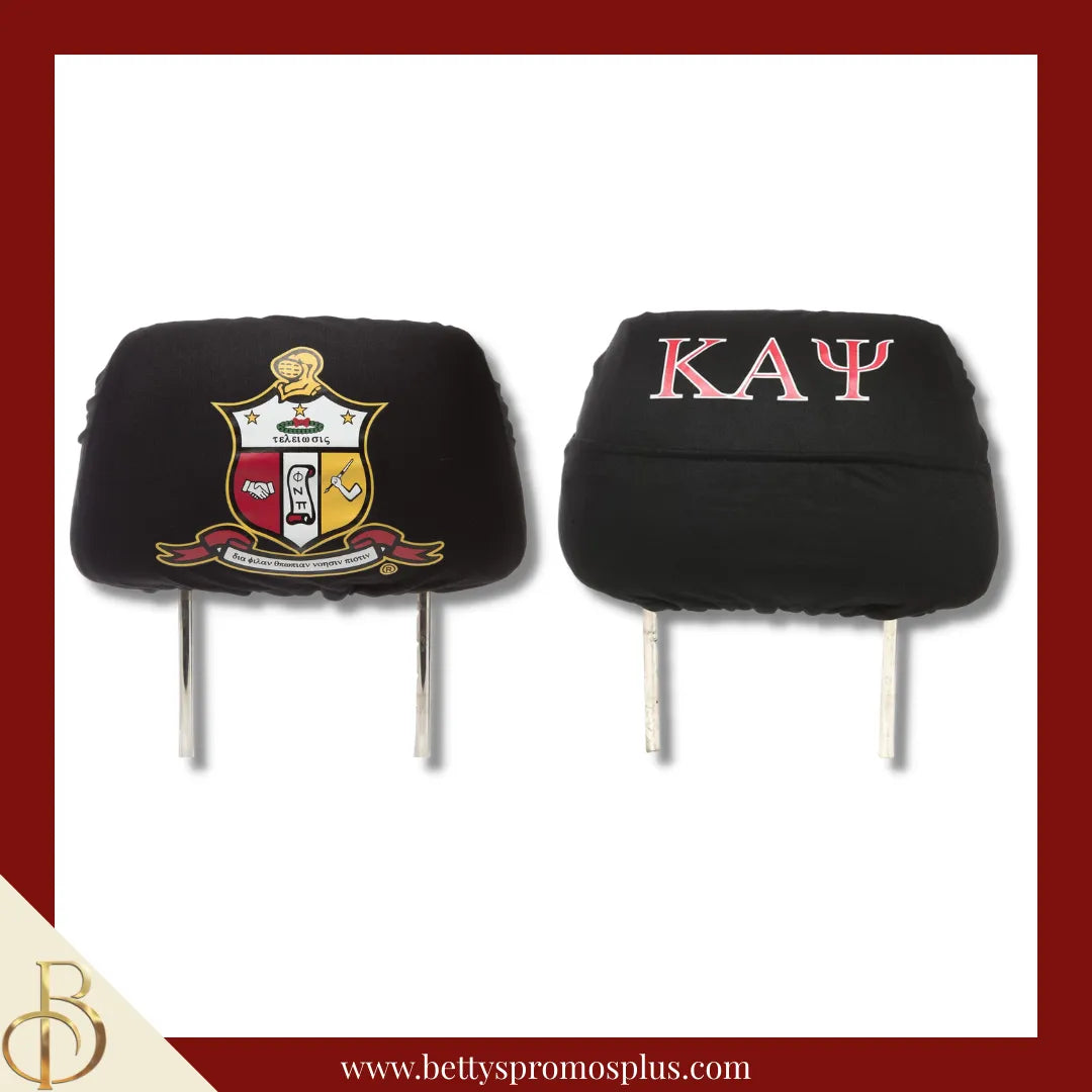 Kappa Alpha Psi ΚΑΨ Shield with Greek Letters Car Seat Headrest Cover-Kappa Alpha Psi Paraphernalia-Kappa Alpha Psi Headrest Cover-Betty's Promos Plus