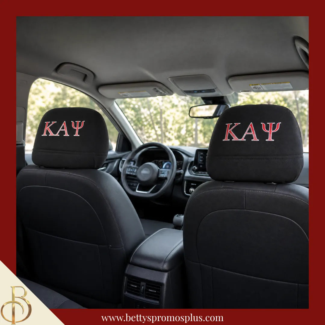 Kappa Alpha Psi ΚΑΨ Shield with Greek Letters Car Seat Headrest Cover-Kappa Alpha Psi Paraphernalia-Kappa Alpha Psi Headrest Cover-Betty's Promos Plus