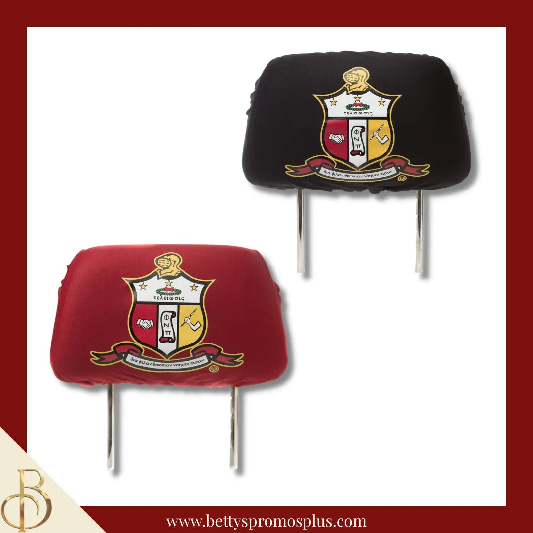 Kappa Alpha Psi ΚΑΨ Shield with Greek Letters Car Seat Headrest Cover-Kappa Alpha Psi Paraphernalia-Kappa Alpha Psi Headrest Cover-Betty's Promos Plus