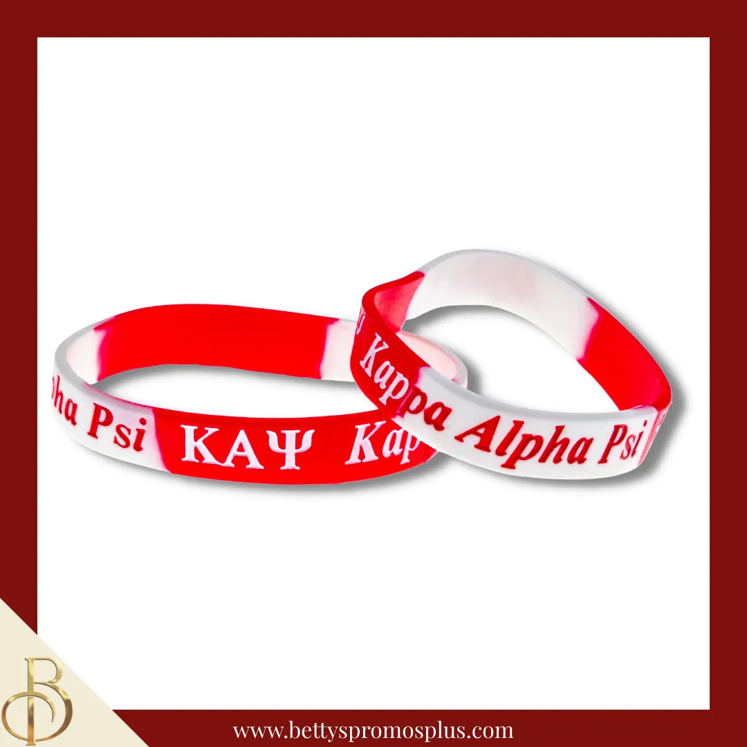Kappa Alpha Psi ΚΑΨ Silicone Wristband Rubber Bracelet-Red-Kappa Alpha Psi Paraphernalia-Kappa Alpha Psi Wristband-Betty's Promos Plus