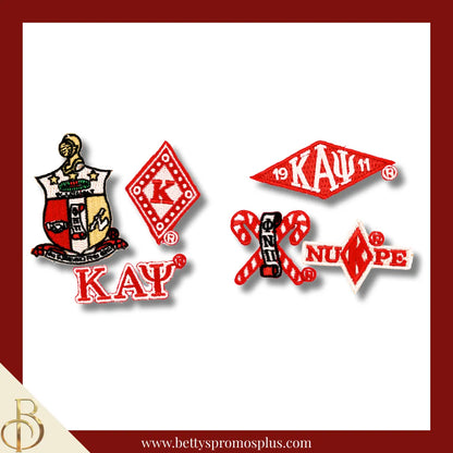 Kappa Alpha Psi ΚΑΨ Stick-On Embroidered Patch Set of 3 Patches-Kappa Alpha Psi Paraphernalia-Kappa Alpha Psi Patch-Betty's Promos Plus