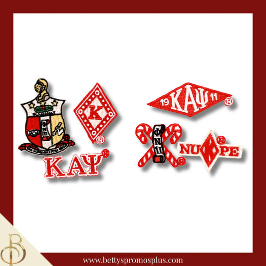 Kappa Alpha Psi ΚΑΨ Stick-On Embroidered Patch Set of 3 Patches-Kappa Alpha Psi Paraphernalia-Kappa Alpha Psi Patch-Betty's Promos Plus