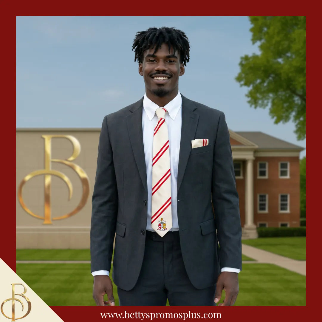 Kappa Alpha Psi ΚΑΨ Tie and Pocket Square Combo-Kappa Alpha Psi Paraphernalia-Kappa Alpha Psi Tie Set-Betty's Promos Plus