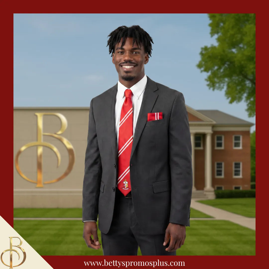 Kappa Alpha Psi ΚΑΨ Tie and Pocket Square Combo-Kappa Alpha Psi Paraphernalia-Kappa Alpha Psi Tie Set-Betty's Promos Plus