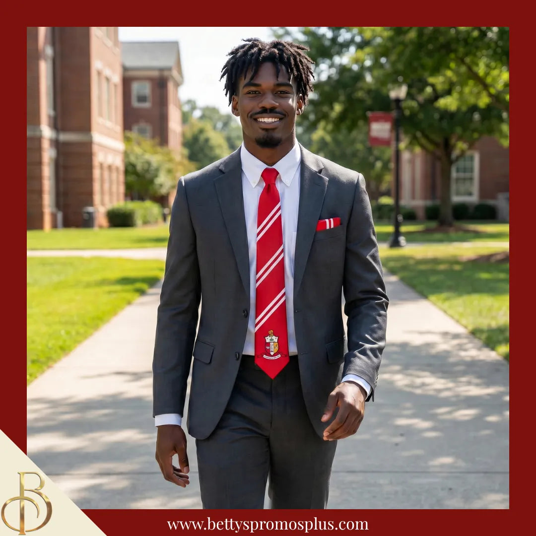 Kappa Alpha Psi ΚΑΨ Tie and Pocket Square Combo-Kappa Alpha Psi Paraphernalia-Kappa Alpha Psi Tie Set-Betty's Promos Plus