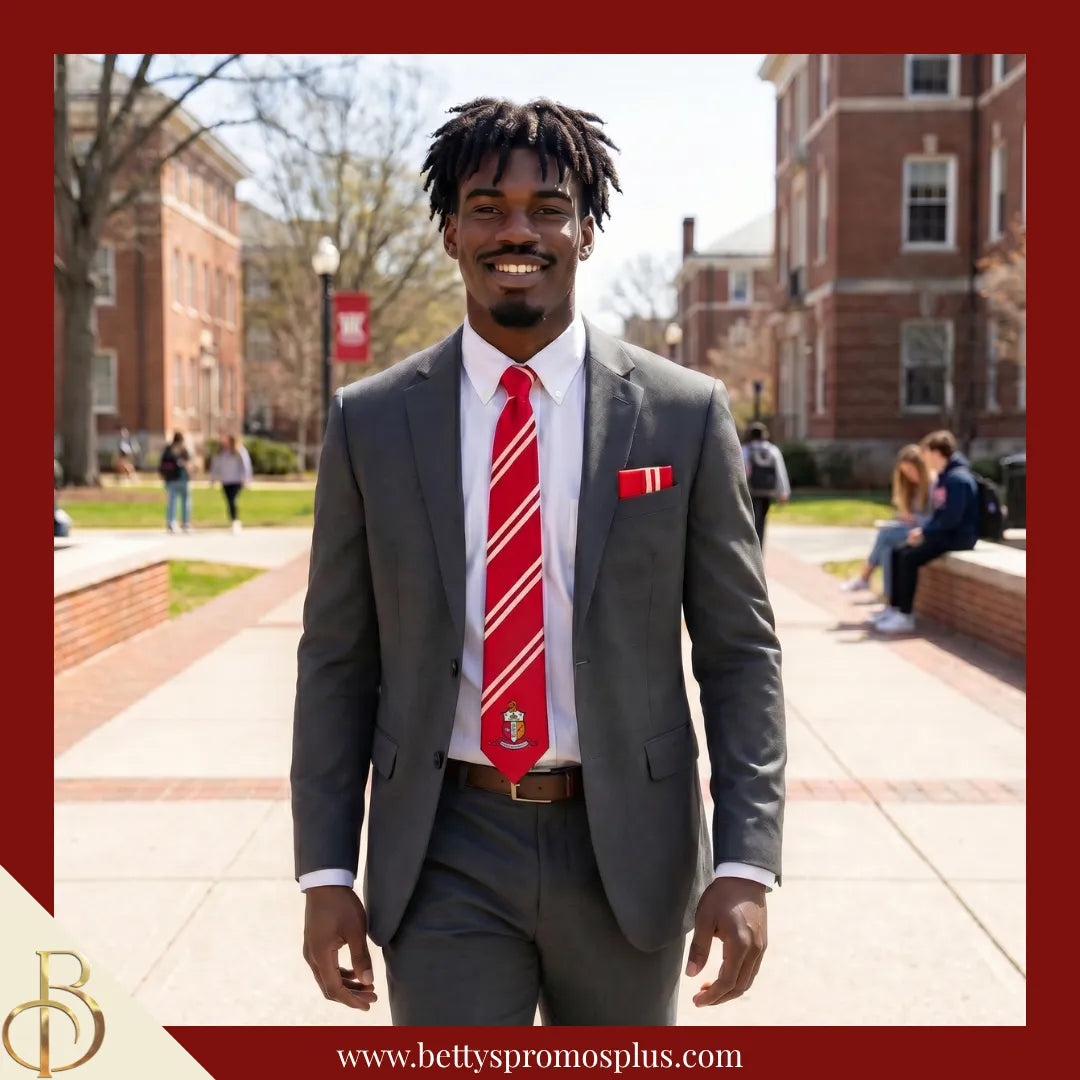 Kappa Alpha Psi ΚΑΨ Tie and Pocket Square Combo-Kappa Alpha Psi Paraphernalia-Kappa Alpha Psi Tie Set-Betty's Promos Plus