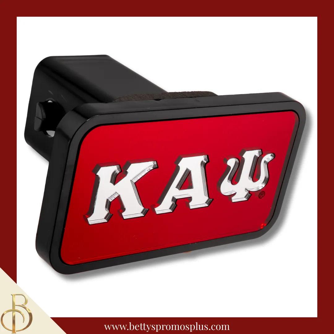 Kappa Alpha Psi ΚΑΨ Tow Hitch Cover with Laser Engraved Greek Letters-Kappa Alpha Psi Paraphernalia-Kappa Alpha Psi Hitch Caps-Betty's Promos Plus