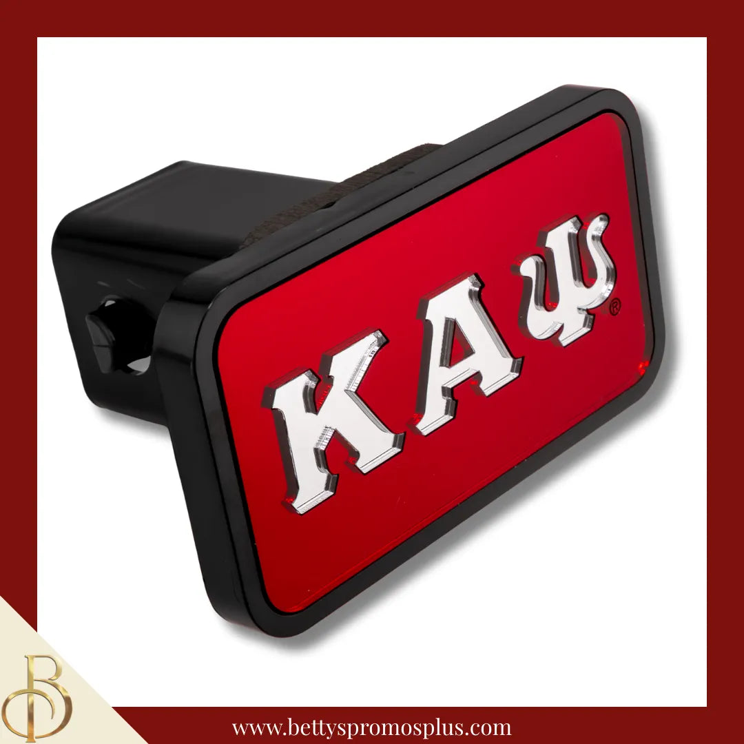 Kappa Alpha Psi ΚΑΨ Tow Hitch Cover with Laser Engraved Greek Letters-Kappa Alpha Psi Paraphernalia-Kappa Alpha Psi Hitch Caps-Betty's Promos Plus