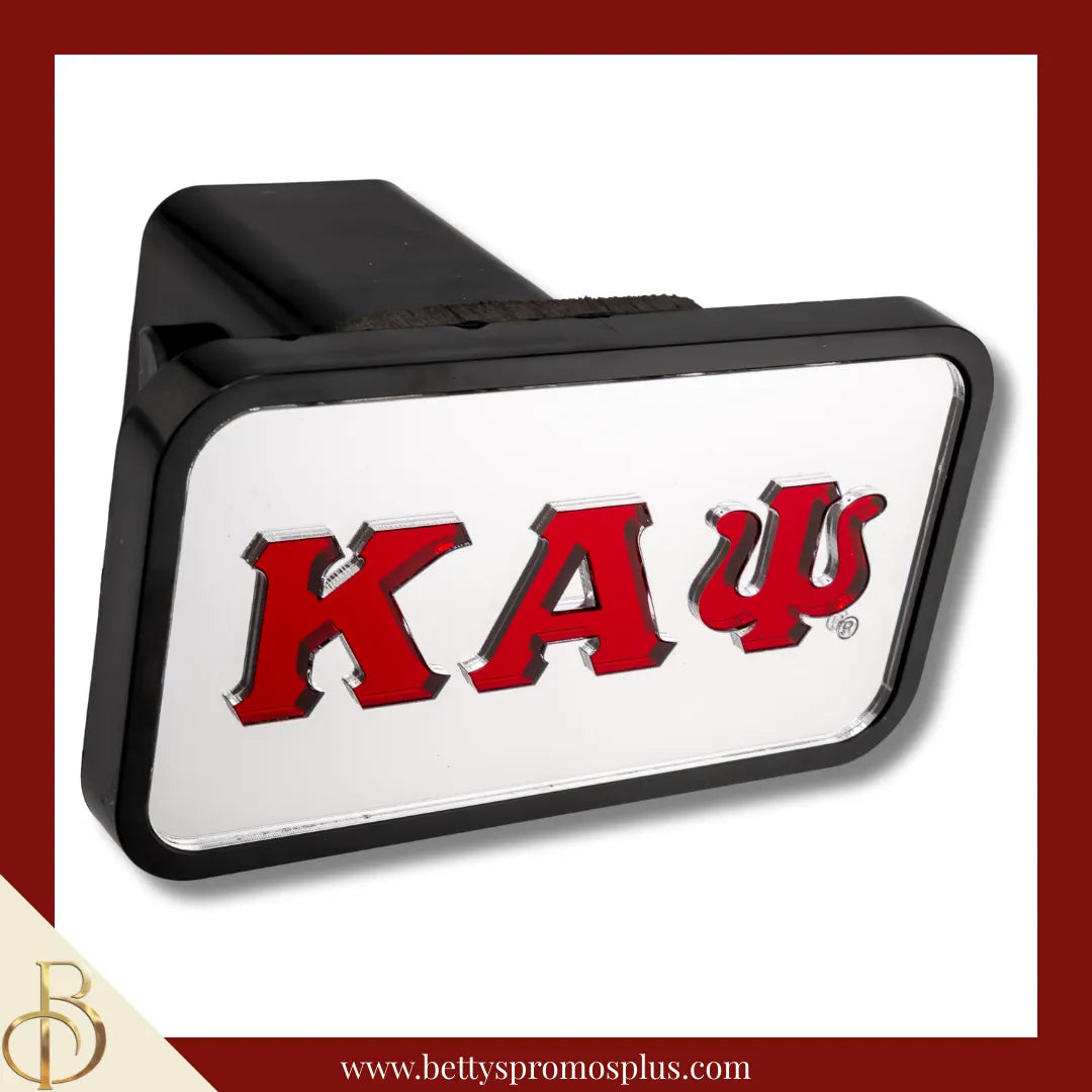 Kappa Alpha Psi ΚΑΨ Tow Hitch Cover with Laser Engraved Greek Letters-Kappa Alpha Psi Paraphernalia-Kappa Alpha Psi Hitch Caps-Betty's Promos Plus
