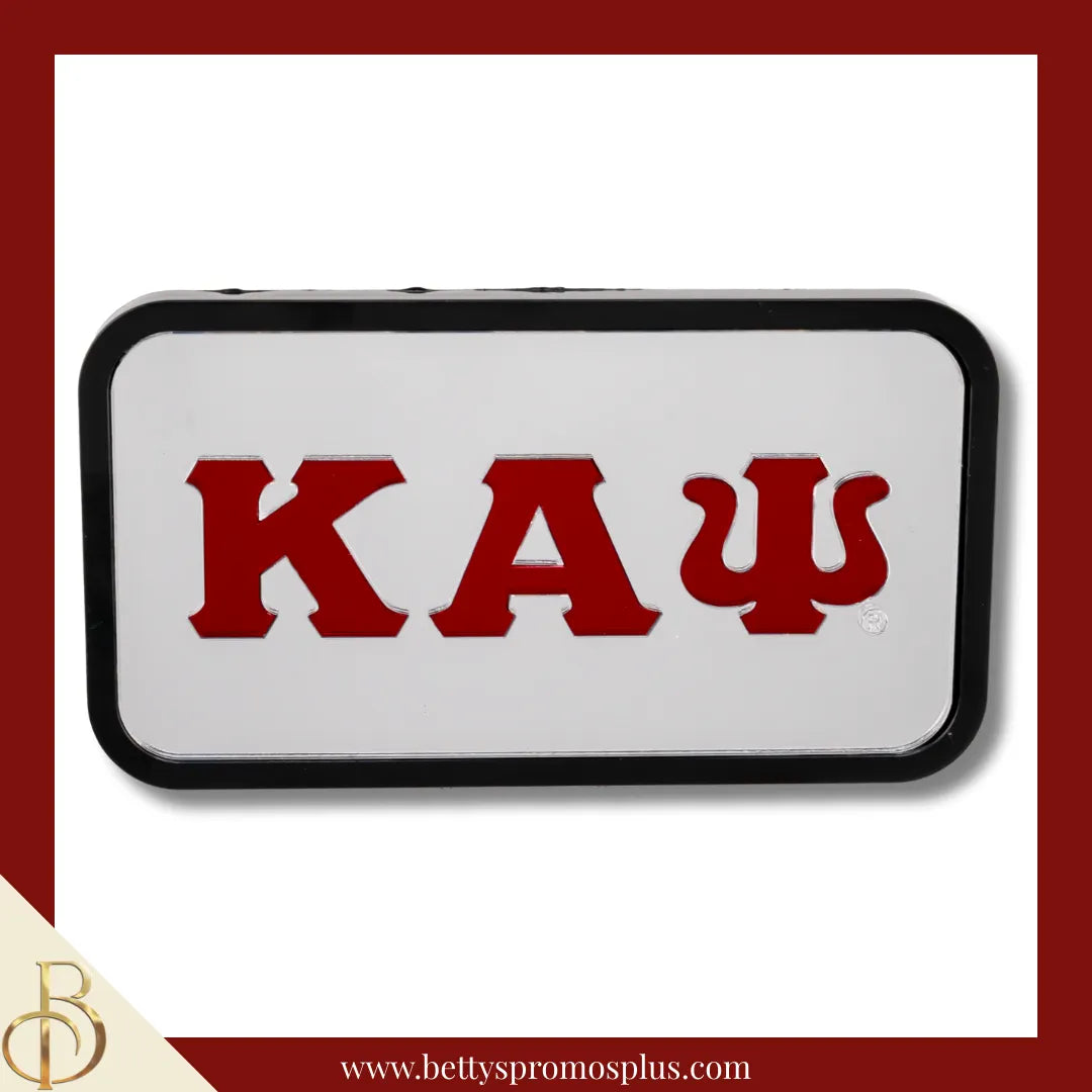 Kappa Alpha Psi ΚΑΨ Tow Hitch Cover with Laser Engraved Greek Letters-Kappa Alpha Psi Paraphernalia-Kappa Alpha Psi Hitch Caps-Betty's Promos Plus