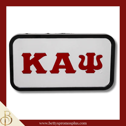 Kappa Alpha Psi ΚΑΨ Tow Hitch Cover with Laser Engraved Greek Letters-Kappa Alpha Psi Paraphernalia-Kappa Alpha Psi Hitch Caps-Betty's Promos Plus