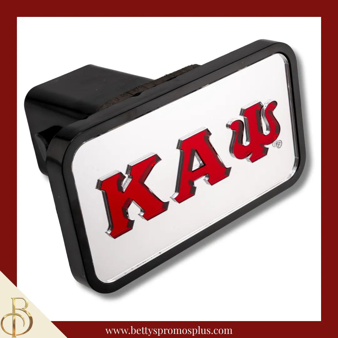 Kappa Alpha Psi ΚΑΨ Tow Hitch Cover with Laser Engraved Greek Letters-Silver-Kappa Alpha Psi Paraphernalia-Kappa Alpha Psi Hitch Caps-Betty's Promos Plus