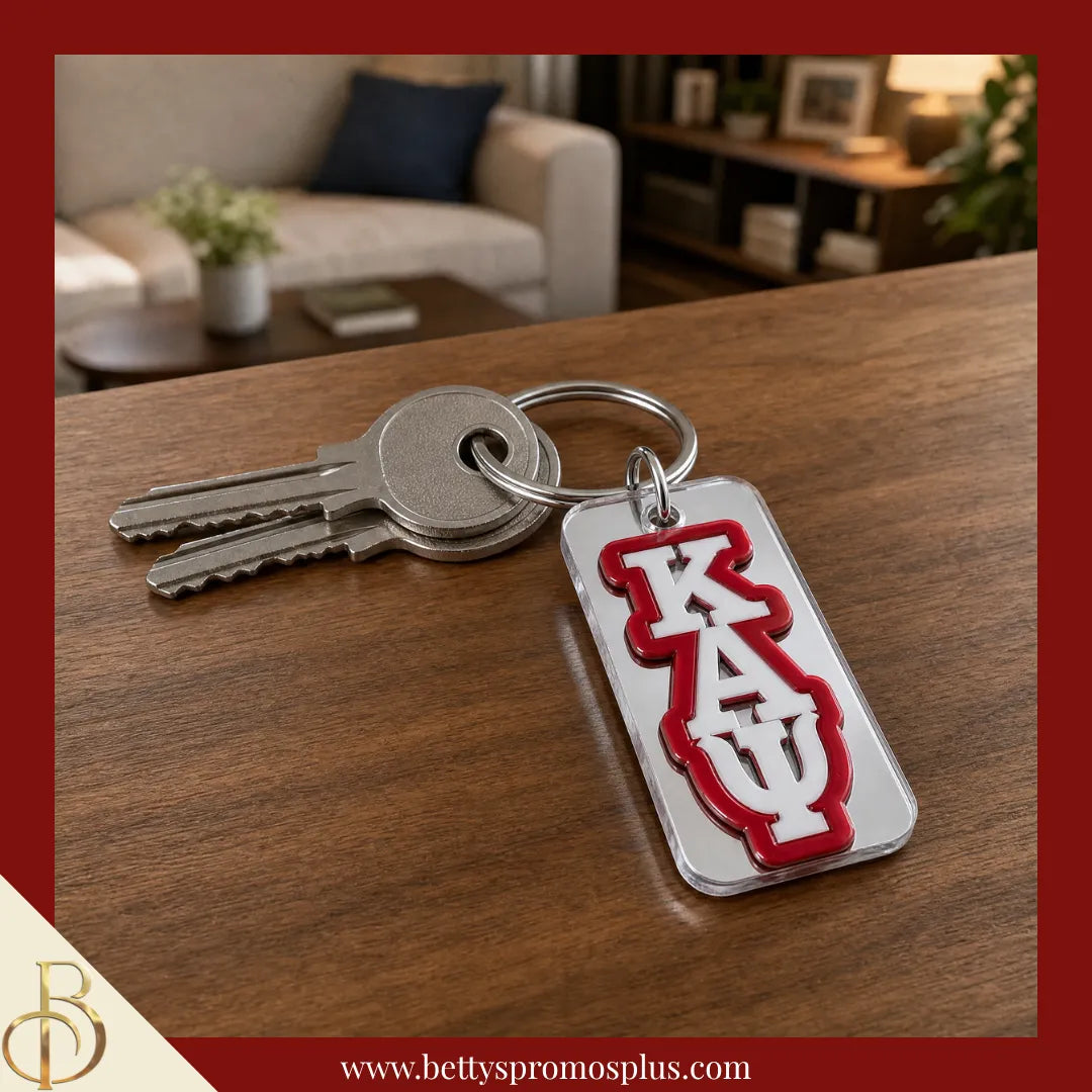 Kappa Alpha Psi ΚΑΨ Vertical Block Acrylic Keychain-Kappa Alpha Psi Paraphernalia-Kappa Alpha Psi Keychain-Betty's Promos Plus