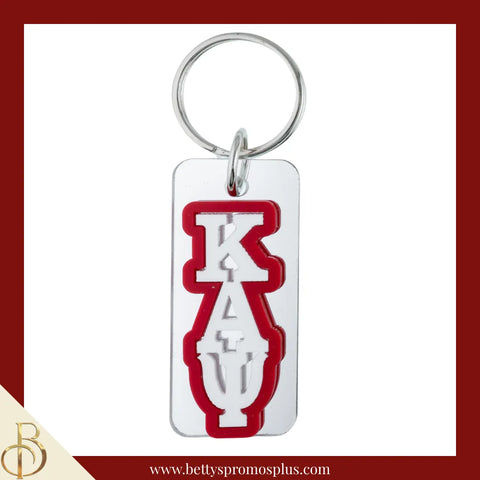 Kappa Alpha Psi ΚΑΨ Vertical Block Acrylic Keychain-Silver-Kappa Alpha Psi Paraphernalia-Kappa Alpha Psi Keychain-Betty's Promos Plus