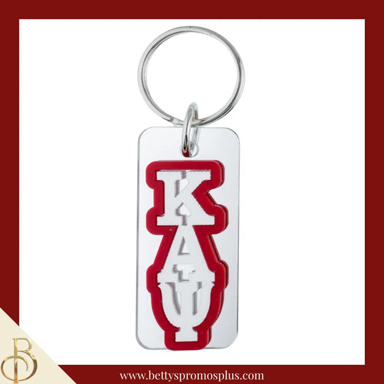 Kappa Alpha Psi ΚΑΨ Vertical Block Acrylic Keychain-Silver-Kappa Alpha Psi Paraphernalia-Kappa Alpha Psi Keychain-Betty's Promos Plus