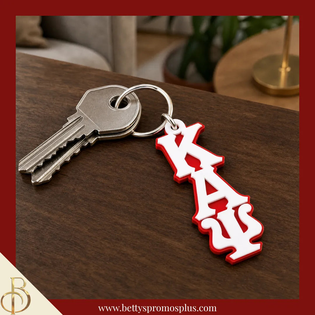 Kappa Alpha Psi ΚΑΨ Vertical Greek Letters Acrylic Keychain-Kappa Alpha Psi Paraphernalia-Kappa Alpha Psi Keychain-Betty's Promos Plus