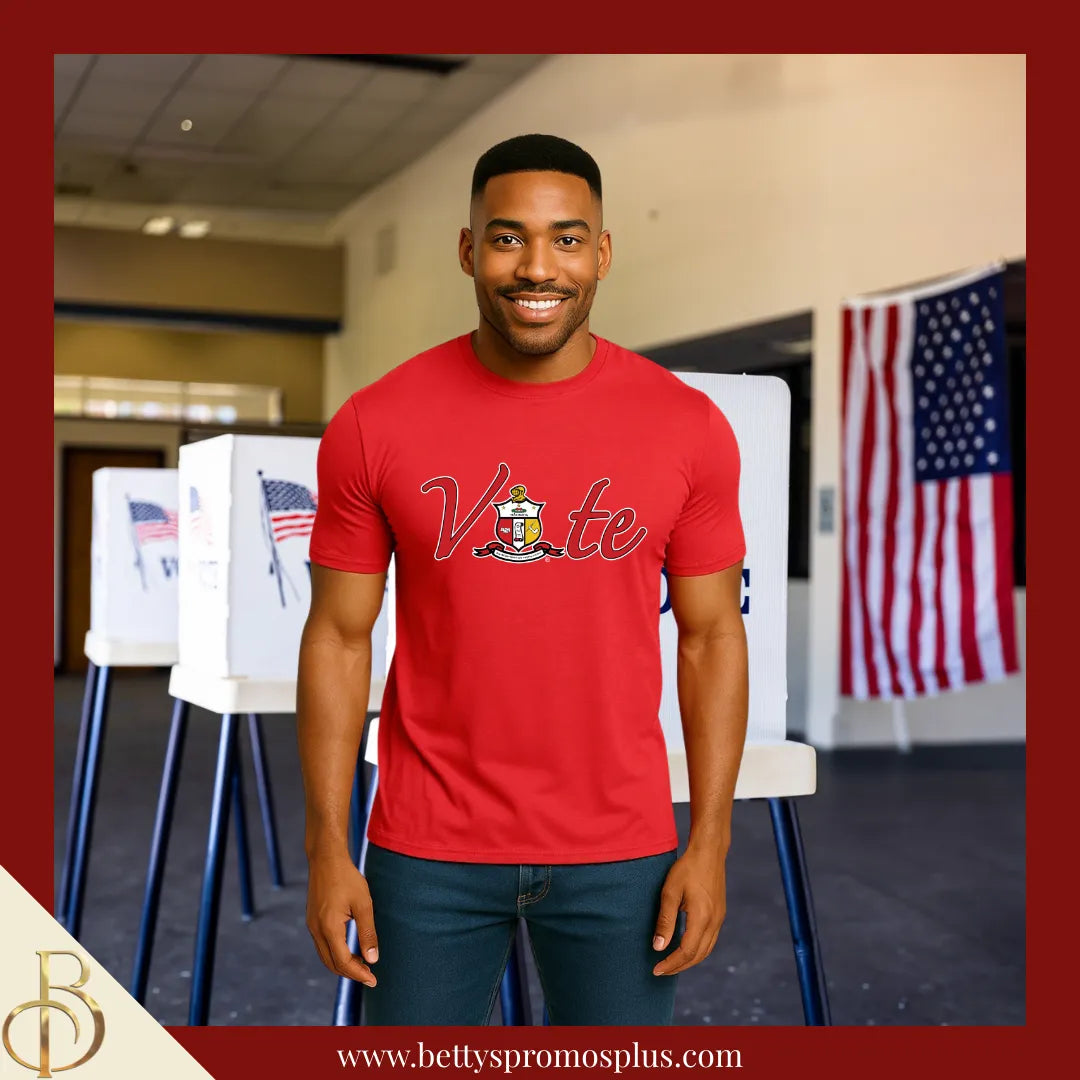 Kappa Alpha Psi ΚΑΨ VOTE Screen Printed T-Shirt