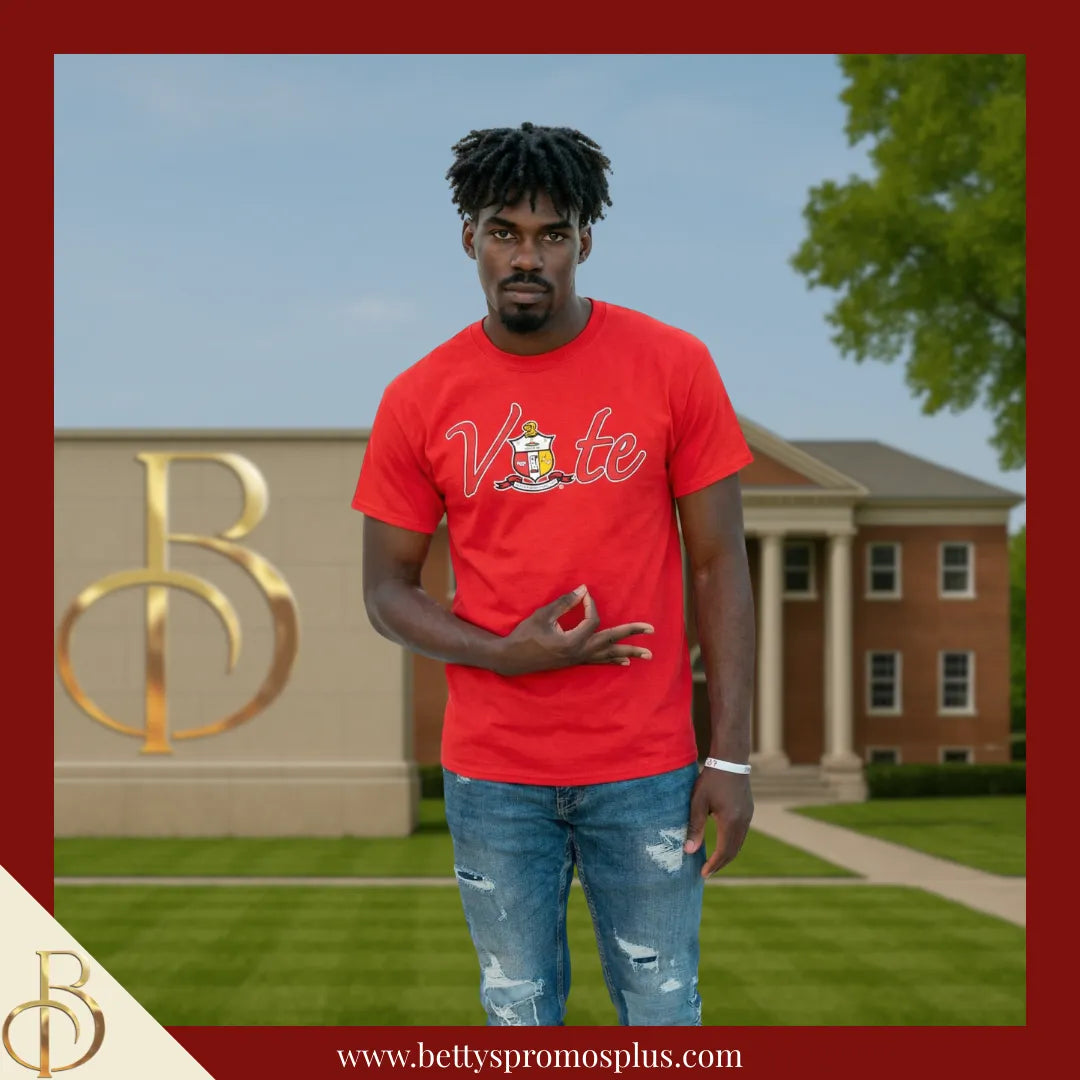 Kappa Alpha Psi ΚΑΨ VOTE Screen Printed T-Shirt-Kappa Alpha Psi Paraphernalia-Kappa Alpha Psi T-Shirts-Betty's Promos Plus