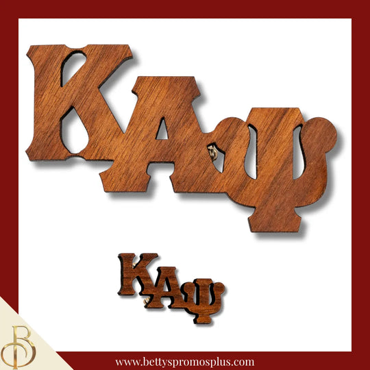 Kappa Alpha Psi ΚΑΨ Wooden Greek Letters Lapel Pin-Kappa Alpha Psi Paraphernalia-Kappa Alpha Psi Lapel Pin-Betty's Promos Plus