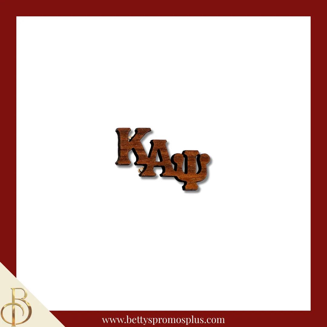 Kappa Alpha Psi ΚΑΨ Wooden Greek Letters Lapel Pin-Small-Kappa Alpha Psi Paraphernalia-Kappa Alpha Psi Lapel Pin-Betty's Promos Plus
