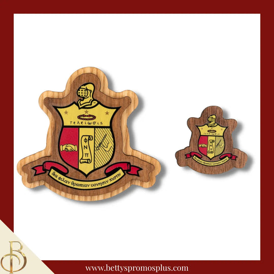 Kappa Alpha Psi ΚΑΨ Wooden Shield Decal-Kappa Alpha Psi Paraphernalia-Kappa Alpha Psi Wood Decal-Betty's Promos Plus