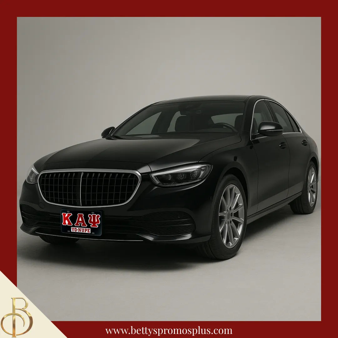 Kappa Alpha Psi ΚΑΨ YO-NUPE Laser Engraved Mirrored Acrylic Auto Tag License Plate-Kappa Alpha Psi Paraphernalia-Kappa Alpha Psi Auto Tag-Betty's Promos Plus