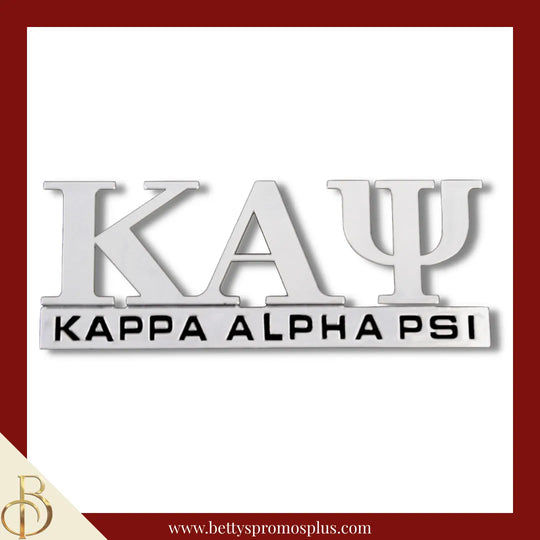 Kappa Alpha Psi Large ΚΑΨ Chrome Car Badge Auto Emblem Sticker Decal-Kappa Alpha Psi Paraphernalia-Kappa Alpha Psi Auto Decal-Betty's Promos Plus