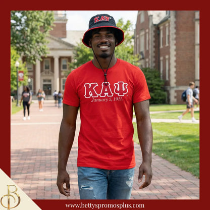 Kappa Alpha Psi Mesh Flex Fit ΚΑΨ Greek Letters Embroidered Bucket Hat with Drawstring-Kappa Alpha Psi Paraphernalia-Kappa Alpha Psi Hats-Betty's Promos Plus