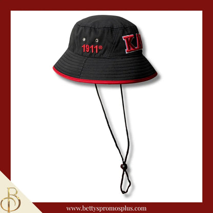 Kappa Alpha Psi Mesh Flex Fit ΚΑΨ Greek Letters Embroidered Bucket Hat with Drawstring-Kappa Alpha Psi Paraphernalia-Kappa Alpha Psi Hats-Betty's Promos Plus