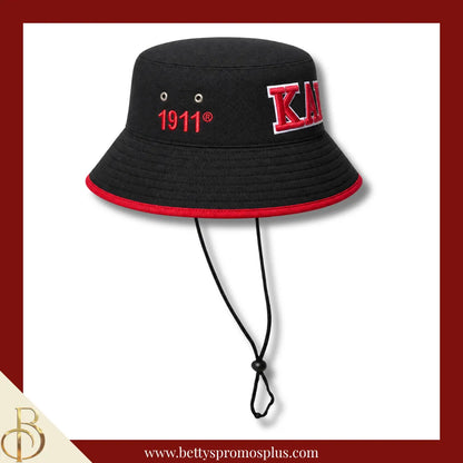 Kappa Alpha Psi Mesh Flex Fit ΚΑΨ Greek Letters Embroidered Bucket Hat with Drawstring-Kappa Alpha Psi Paraphernalia-Kappa Alpha Psi Hats-Betty's Promos Plus