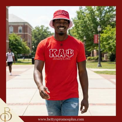 Kappa Alpha Psi Mesh Flex Fit ΚΑΨ Greek Letters Embroidered Bucket Hat with Drawstring-Kappa Alpha Psi Paraphernalia-Kappa Alpha Psi Hats-Betty's Promos Plus