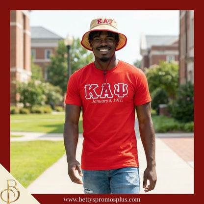 Kappa Alpha Psi Mesh Flex Fit ΚΑΨ Greek Letters Embroidered Bucket Hat with Drawstring-Kappa Alpha Psi Paraphernalia-Kappa Alpha Psi Hats-Betty's Promos Plus