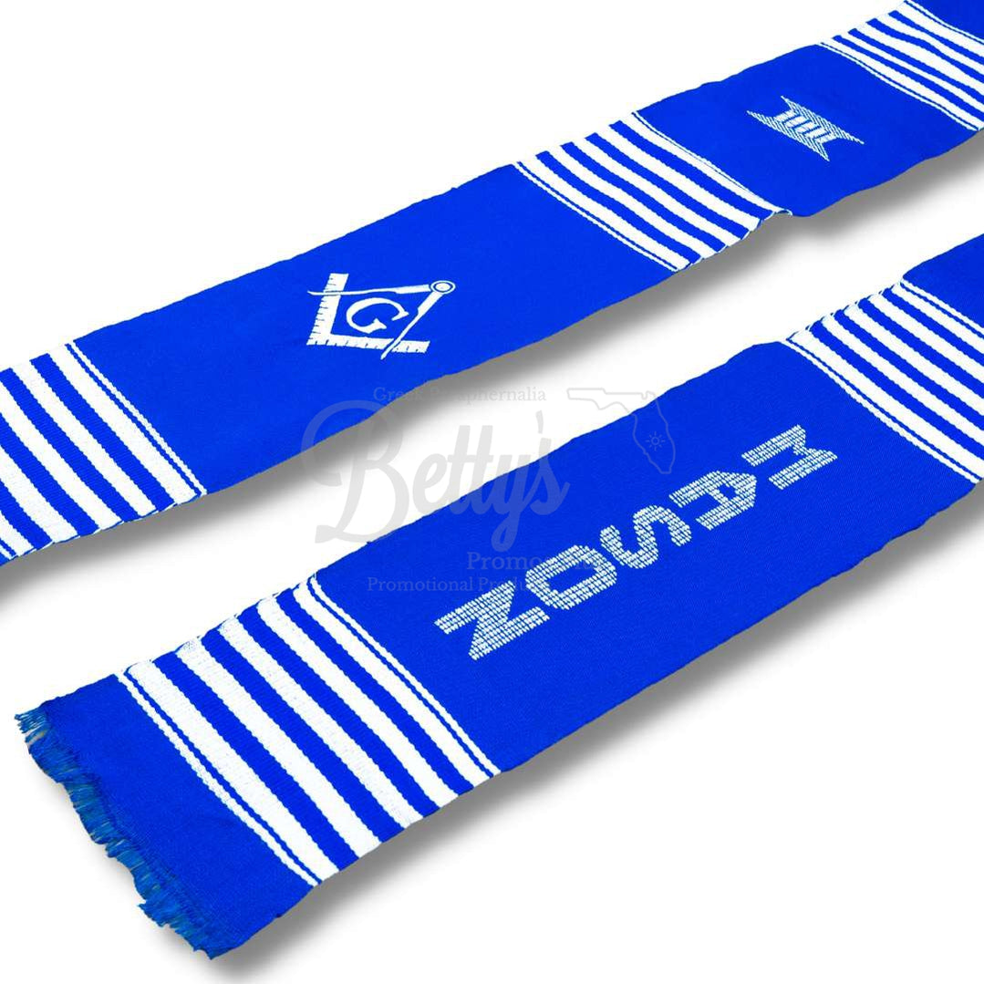 Mason Freemason Masonic Shield Kente Cloth Graduation Stole-Masonic Paraphernalia-Masonic Graduation Stole-Betty's Promos Plus