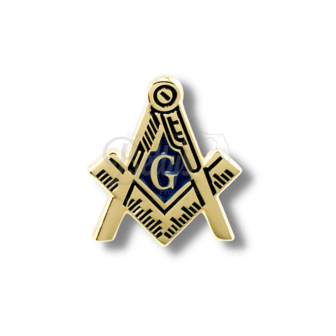 Mason Freemason Masonic Shield Lapel Pin-Gold-Small-Masonic Paraphernalia-Masonic Lapel Pin-Betty's Promos Plus