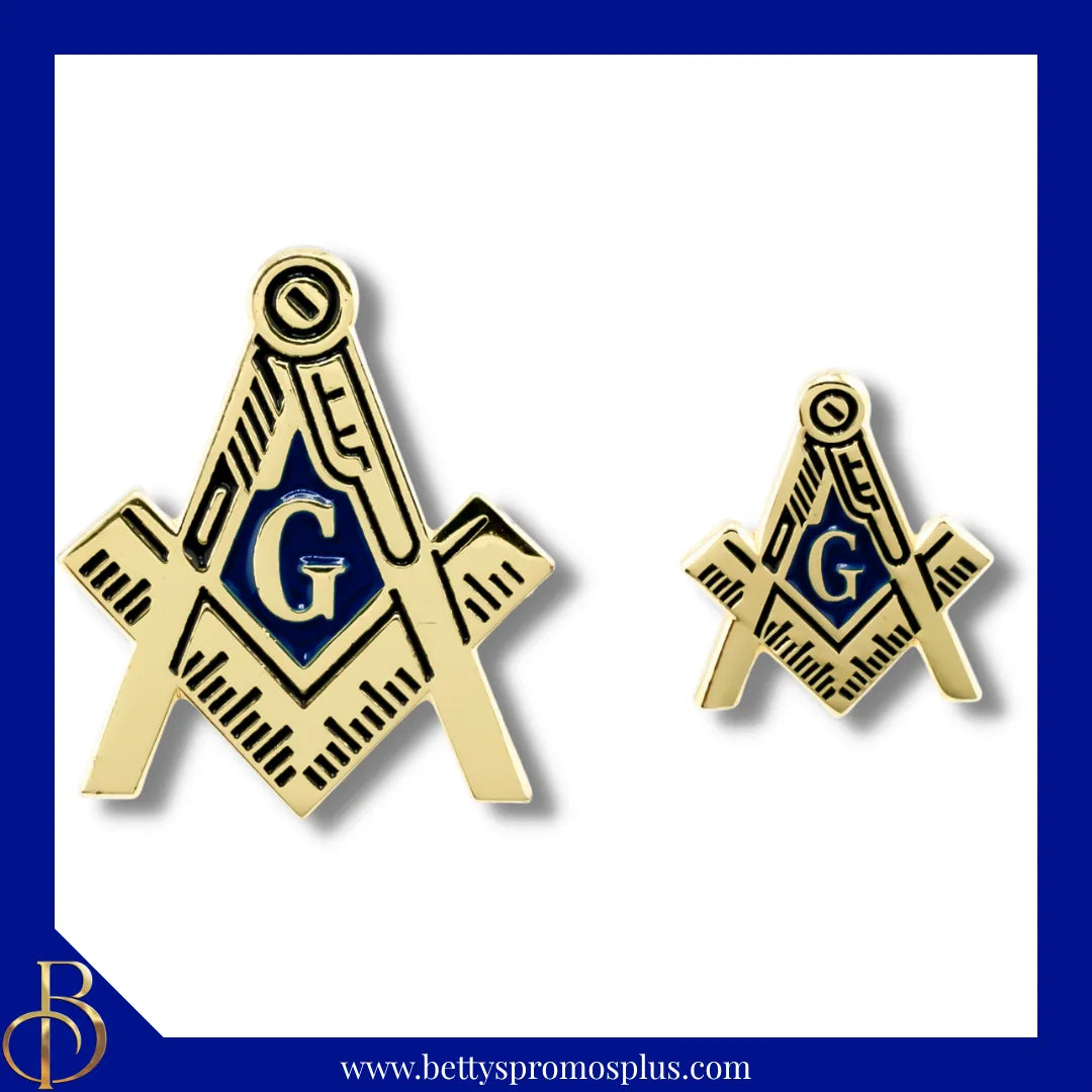 Mason Freemason Masonic Shield Lapel Pin-Masonic Paraphernalia-Masonic Lapel Pin-Betty's Promos Plus
