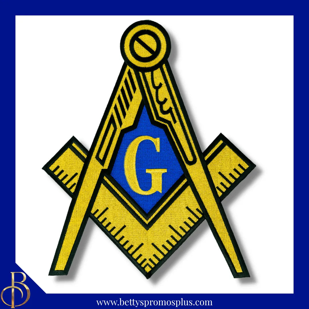 Mason Freemason Shield Iron-on Embroidered Patch-Masonic Paraphernalia-Masonic Patch-Betty's Promos Plus