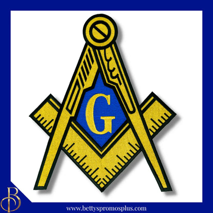 Mason Freemason Shield Iron-on Embroidered Patch-Masonic Paraphernalia-Masonic Patch-Betty's Promos Plus