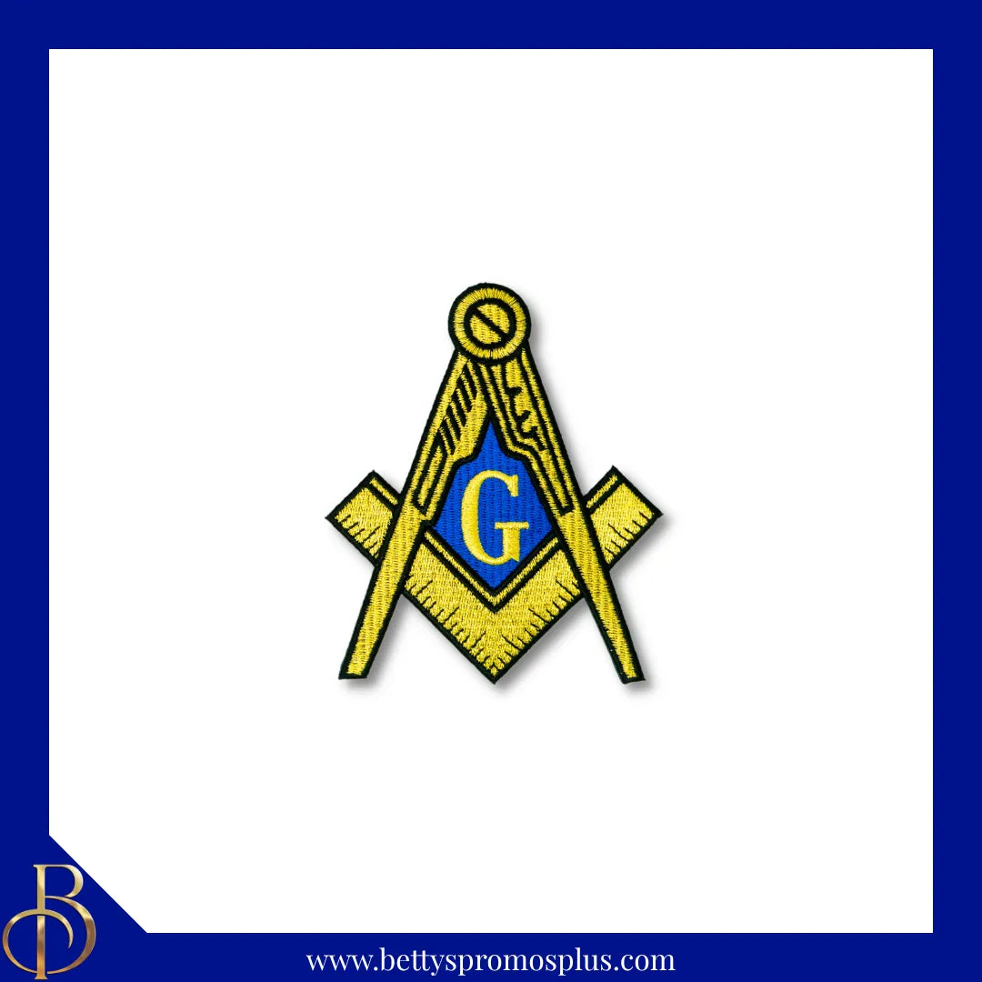 Mason Freemason Shield Iron-on Embroidered Patch-Masonic Paraphernalia-Masonic Patch-Betty's Promos Plus