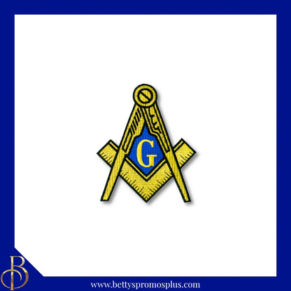 Mason Freemason Shield Iron-on Embroidered Patch-Masonic Paraphernalia-Masonic Patch-Betty's Promos Plus