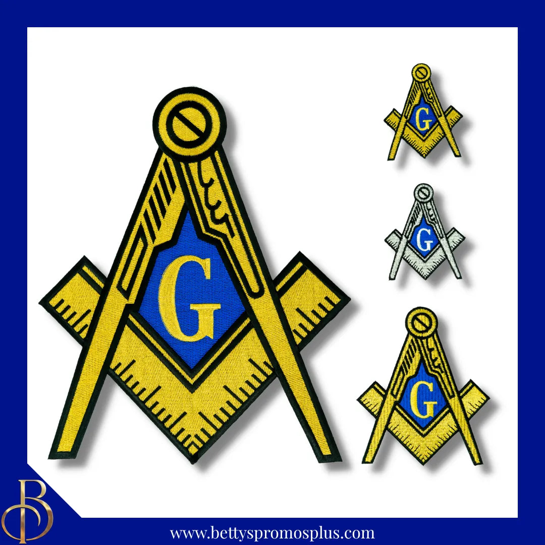 Mason Freemason Shield Iron-on Embroidered Patch-Masonic Paraphernalia-Masonic Patch-Betty's Promos Plus