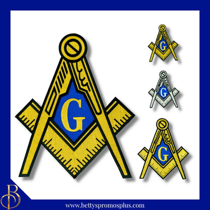 Mason Freemason Shield Iron-on Embroidered Patch-Masonic Paraphernalia-Masonic Patch-Betty's Promos Plus