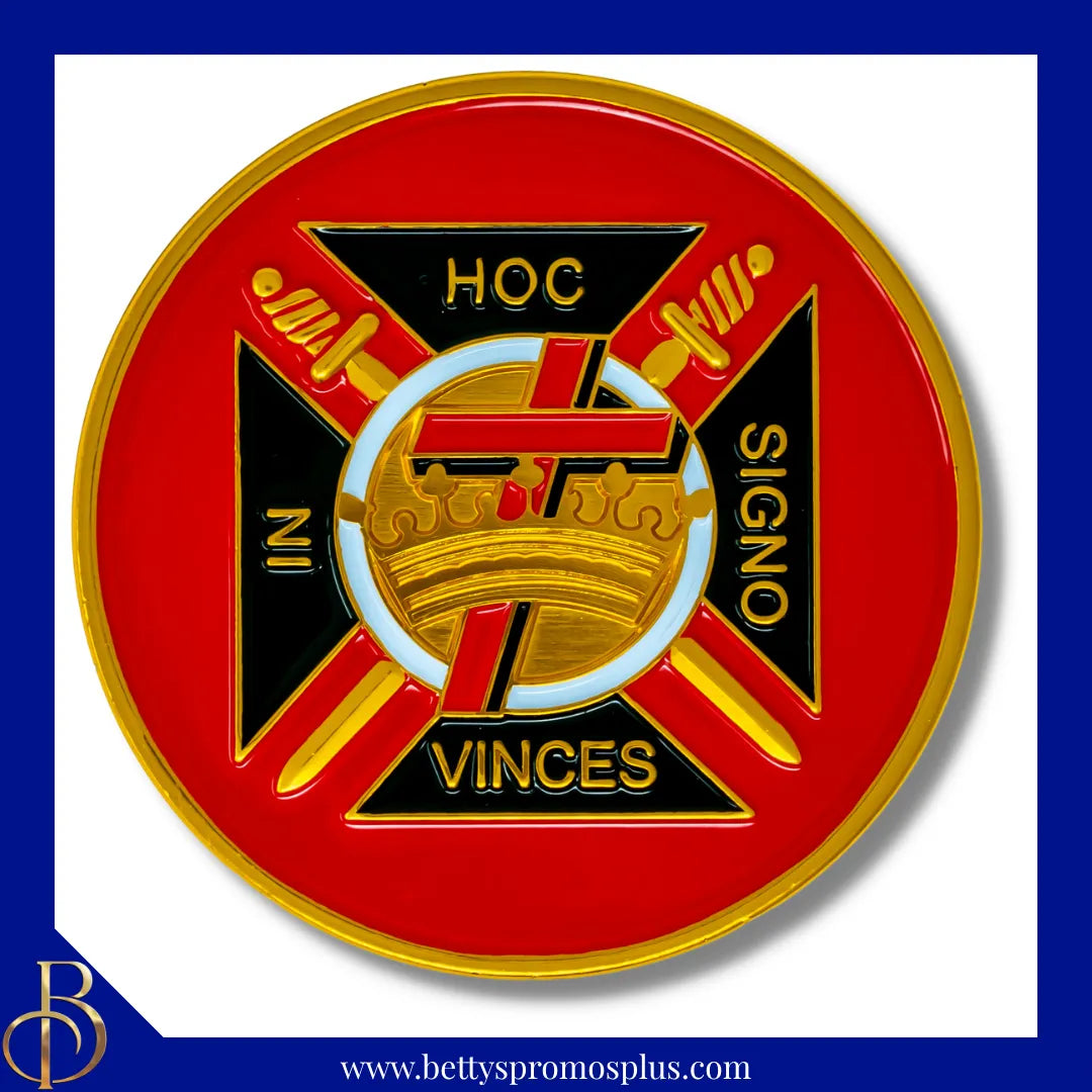 Mason "Knights of Templar Cross" Masonic Car Emblem Freemasons Auto Bumper Decal-Masonic Paraphernalia-Masonic Auto Decal-Betty's Promos Plus