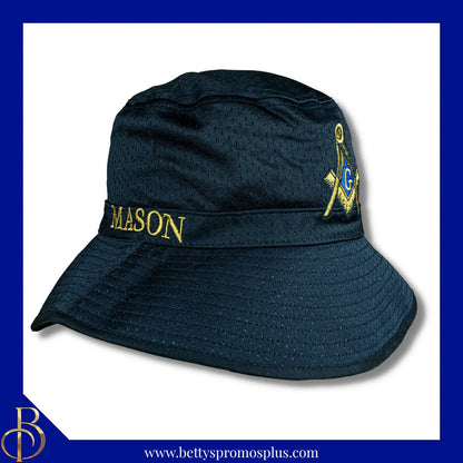 Mason Masonic 2B1 ASK 1 Mesh Flex Fit Embroidered Bucket Hat-Masonic Paraphernalia-Masonic Hats-Betty's Promos Plus