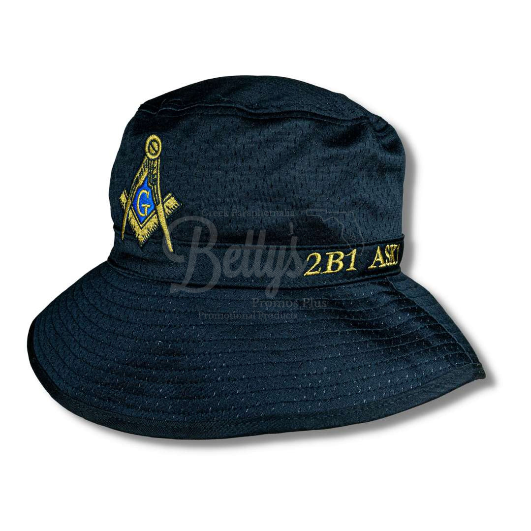 Mason Masonic 2B1 ASK 1 Mesh Flex Fit Embroidered Bucket Hat-Masonic Paraphernalia-Masonic Hats-Betty's Promos Plus