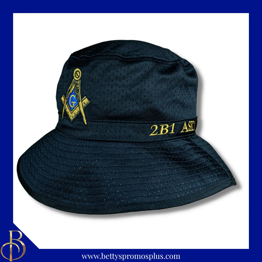 Mason Masonic 2B1 ASK 1 Mesh Flex Fit Embroidered Bucket Hat-Masonic Paraphernalia-Masonic Hats-Betty's Promos Plus