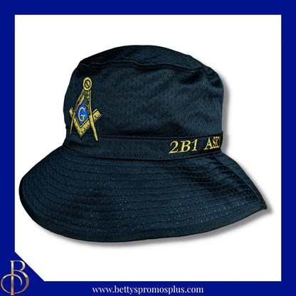 Mason Masonic 2B1 ASK 1 Mesh Flex Fit Embroidered Bucket Hat-Masonic Paraphernalia-Masonic Hats-Betty's Promos Plus