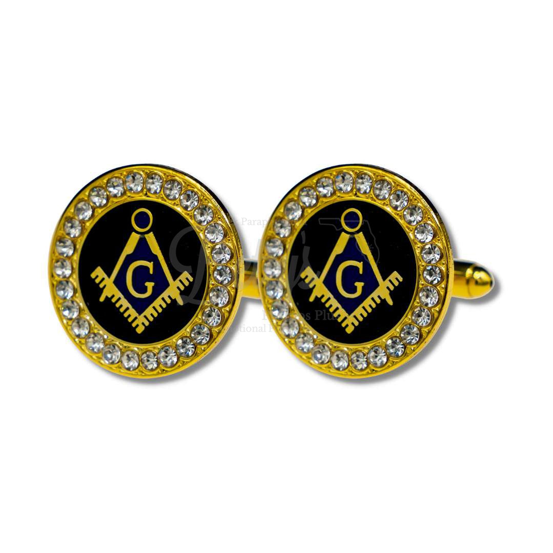 Mason Masonic Bling Cufflinks Freemason Cuff Links-Masonic Paraphernalia-Masonic Cuff Links-Betty's Promos Plus