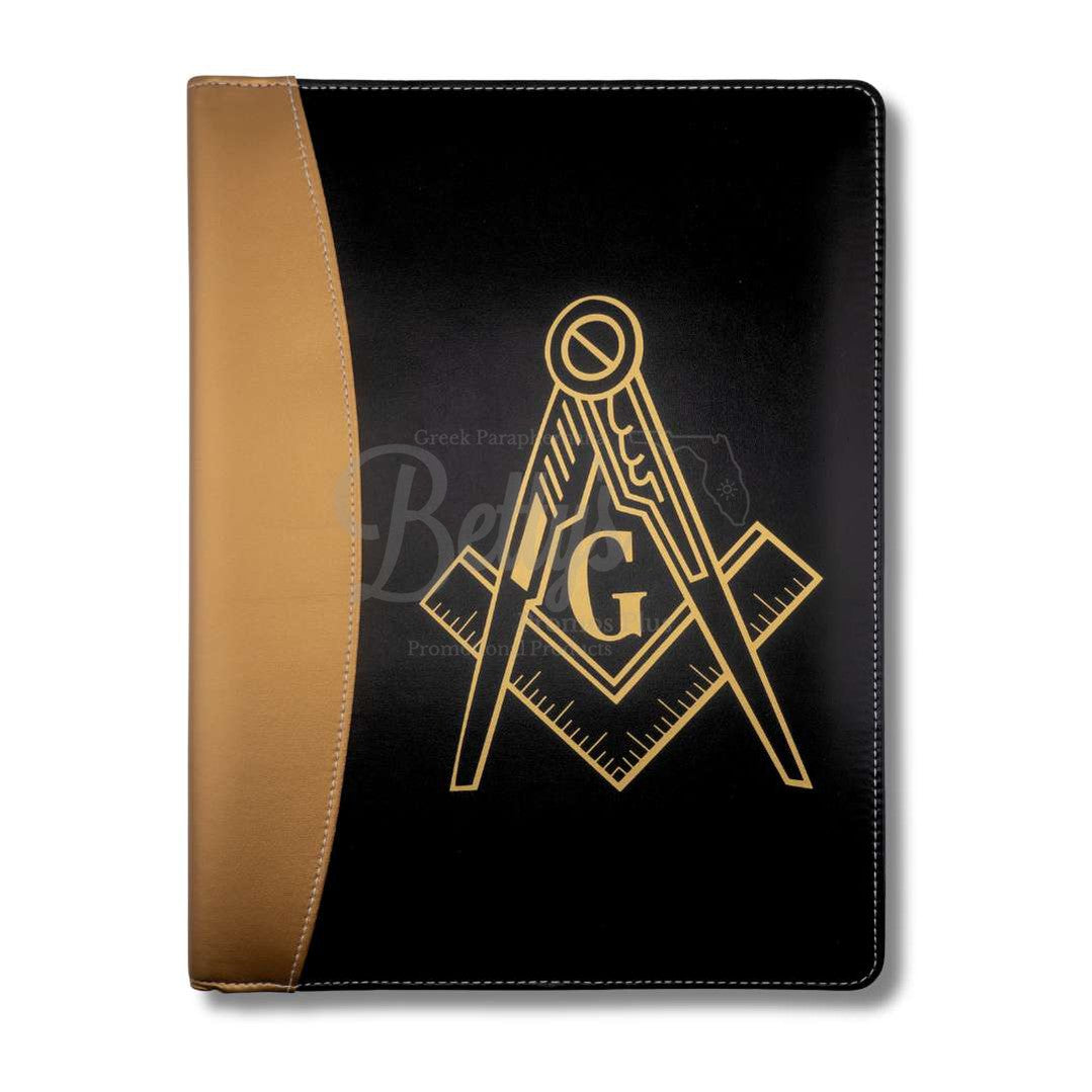Mason Masonic Shield Business Padfolio Portfolio with Legal Pad-Black-Masonic Paraphernalia-Masonic Padfolio-Betty's Promos Plus
