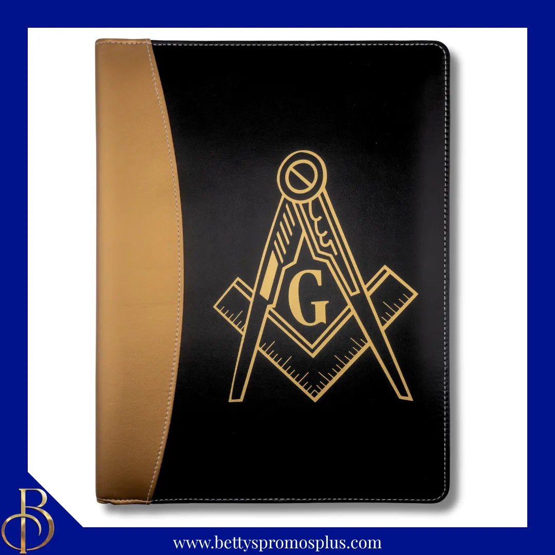 Mason Masonic Shield Business Padfolio Portfolio with Legal Pad-Masonic Paraphernalia-Masonic Padfolio-Betty's Promos Plus